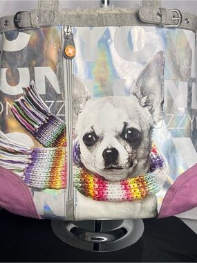 Fuzzy Nation Vintage Iridescent Chihuahua Tote Bag Y2K